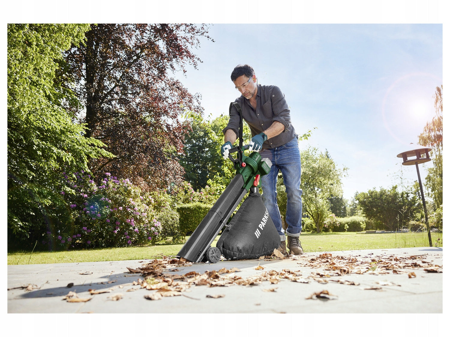 Parkside 40V 3in1 Cordless Leaf Shredder BLOWER Power supply rechargeable battery