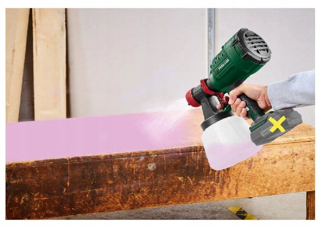 Parkside Cordless Paint Gun 20V PFSA 20-LI B2 LIGHT STRONG Packaging status original