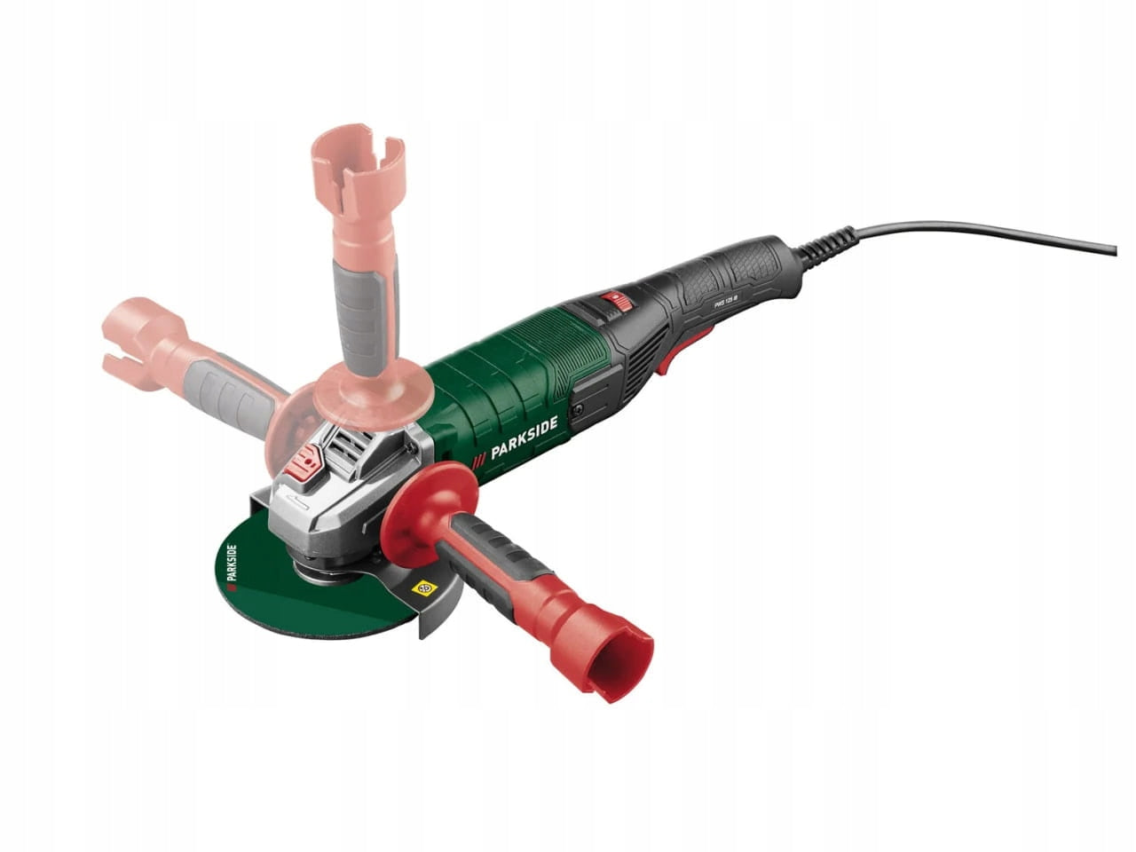 Parkside angle grinder PWS 125 I8 1200 W plus disc and wrench Number of batteries brak akumulatora