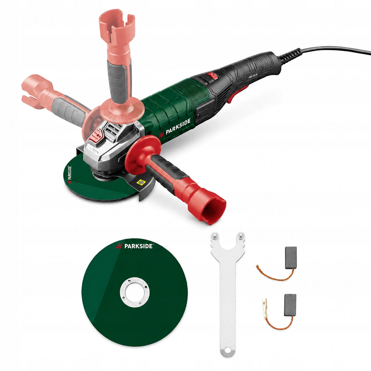 Parkside angle grinder PWS 125 I8 1200 W plus disc and wrench