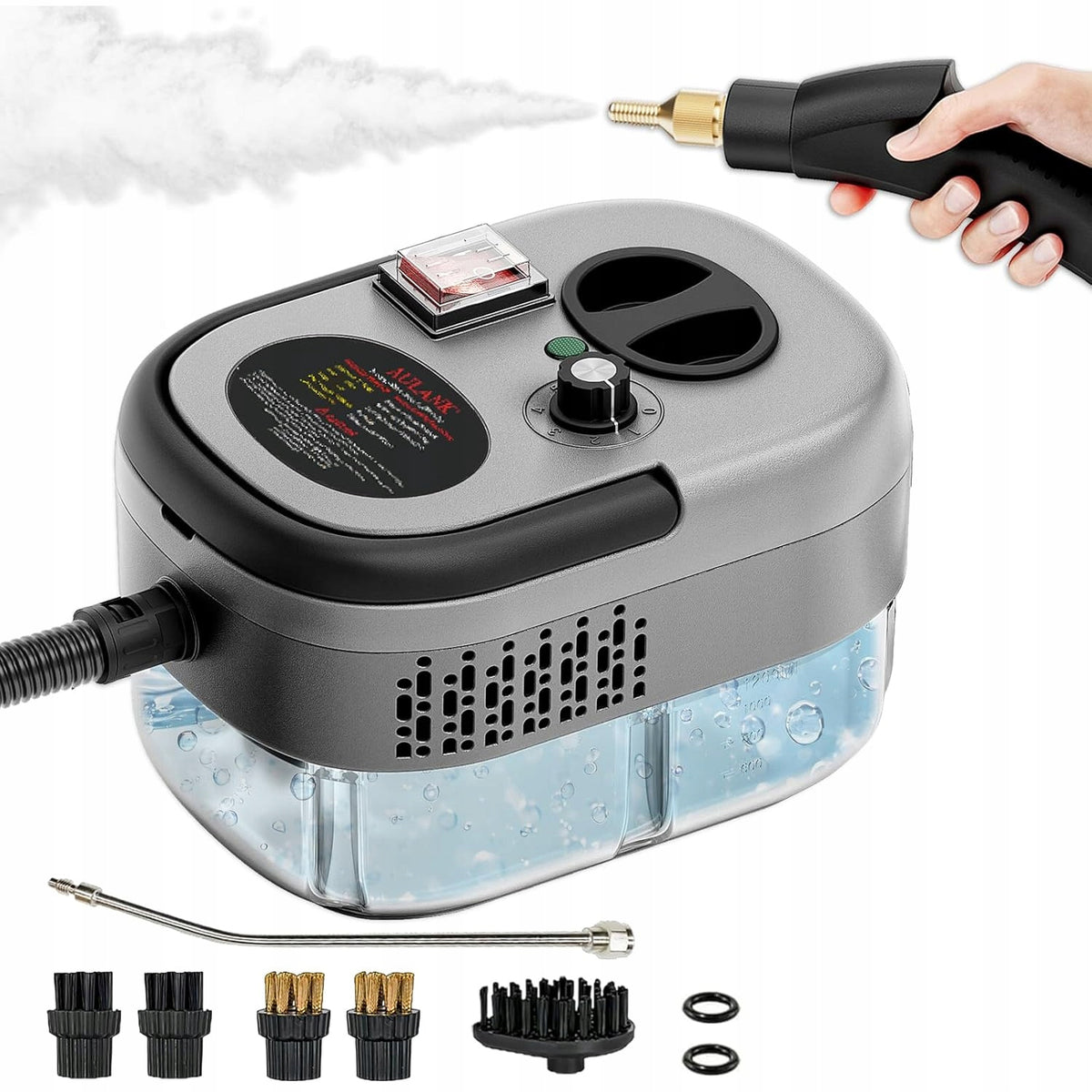 Parownica Myjka Parowa 2500W 3bar do Tapicerki i Kuchni - Zestaw Akcesoriów