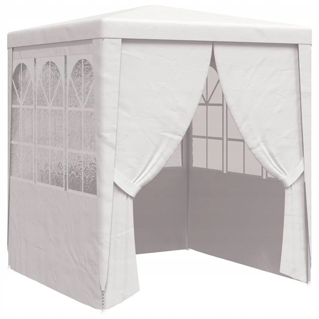 Party tent with walls, 2,5x2,5 m, white, 90 g/m²