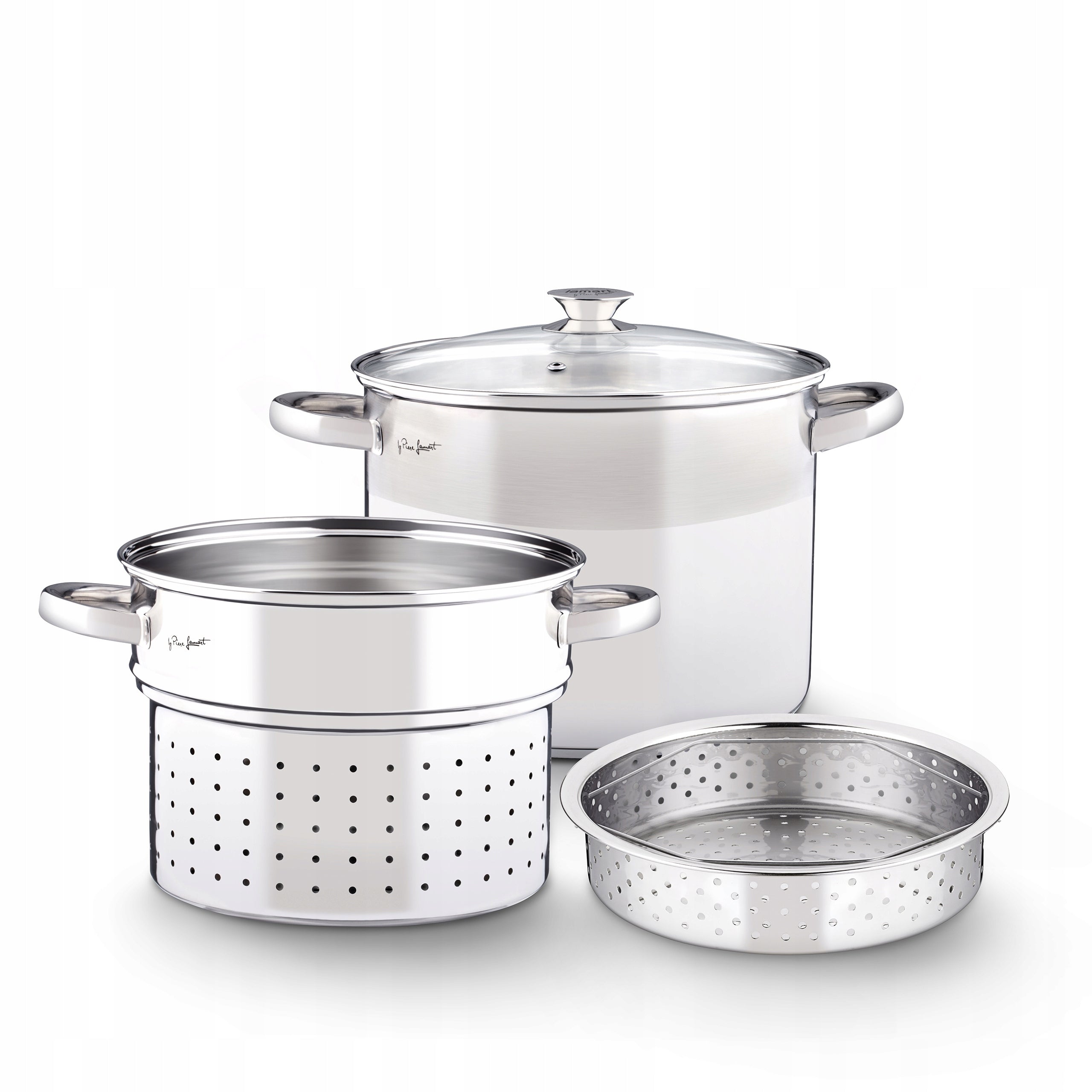 Pasta Pot with Cedar Lamart LT1067 6L Stainless Steel Packaging status original
