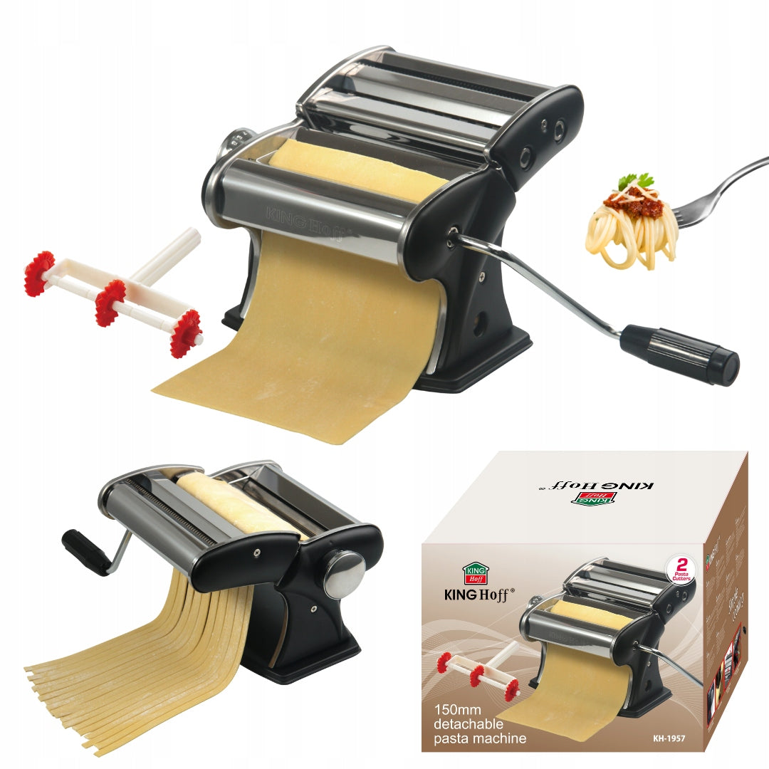 Pasta machine KINGHoff KH-1957 steel, 150 mm 2 knives homemade pasta