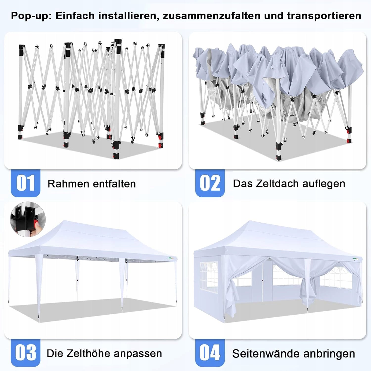 Pavilion 3x6 Automatic Express Tent Width 6 m