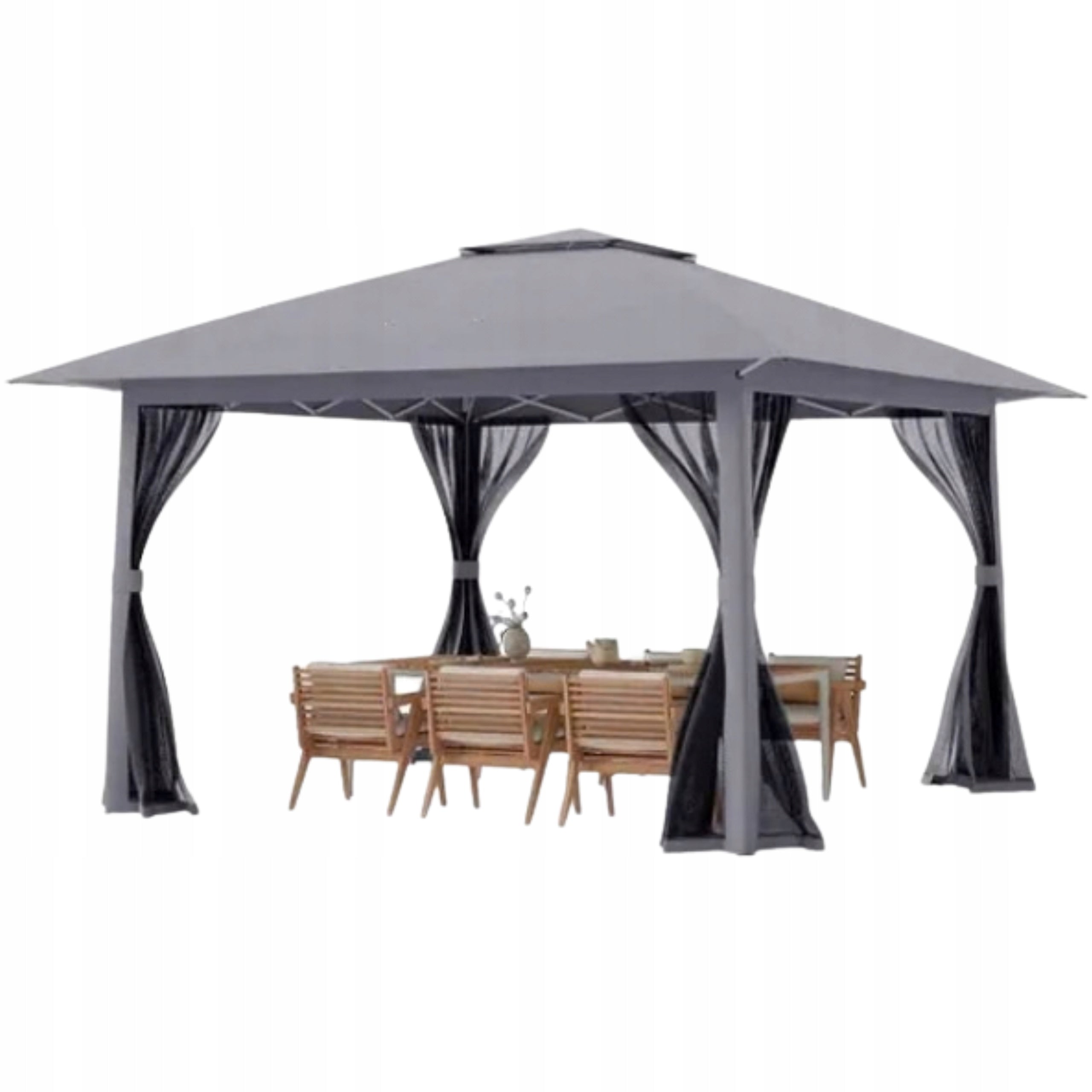 Pavilion Garden Tent Pergola for Terrace Anthracite Grey 4x4m Waterproof