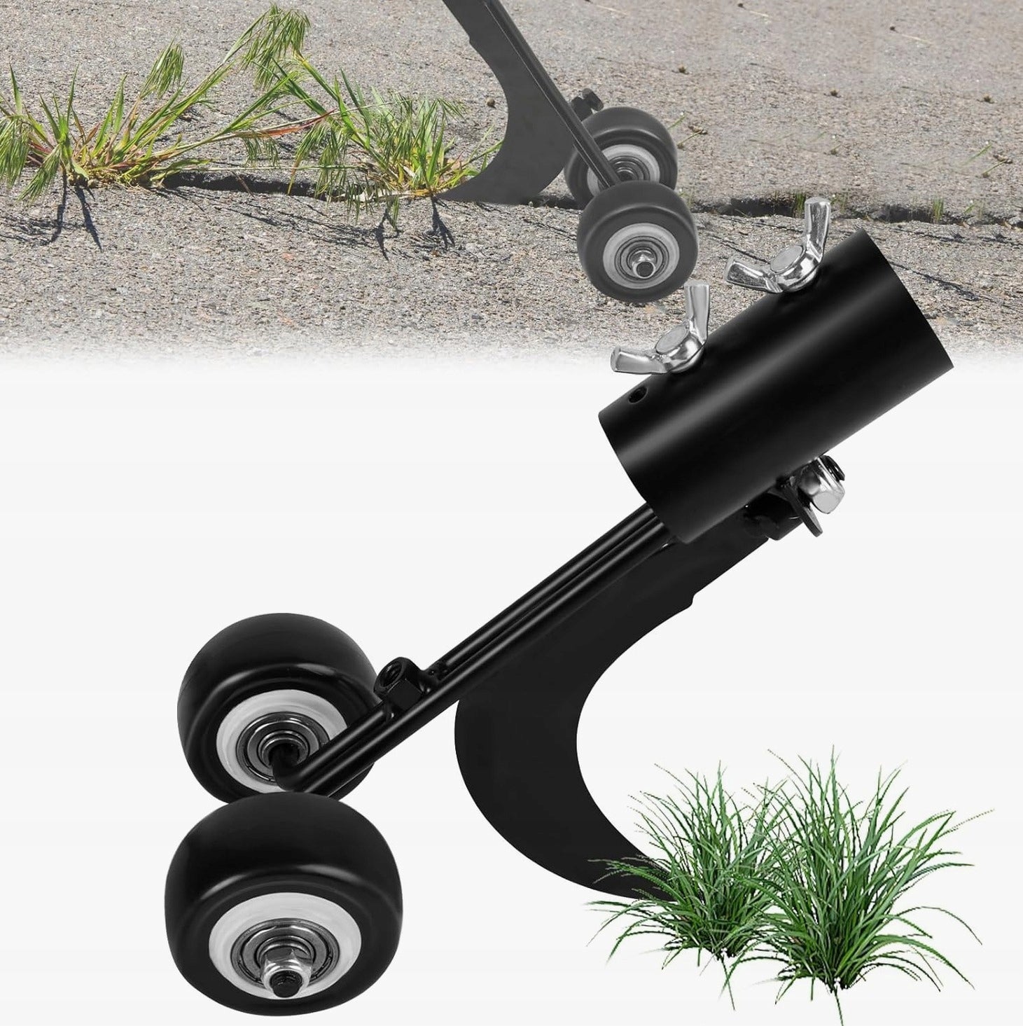 Paving Weeder for Paving Stones with Rollers Weed Removal