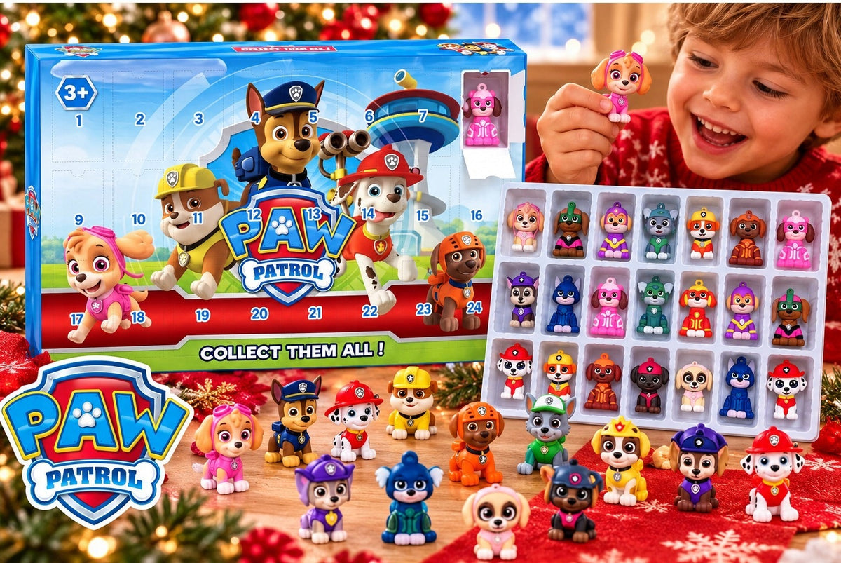 Paw Patrol Advent Calendar 24 Figurines Surprises Gift Set Packaging status original