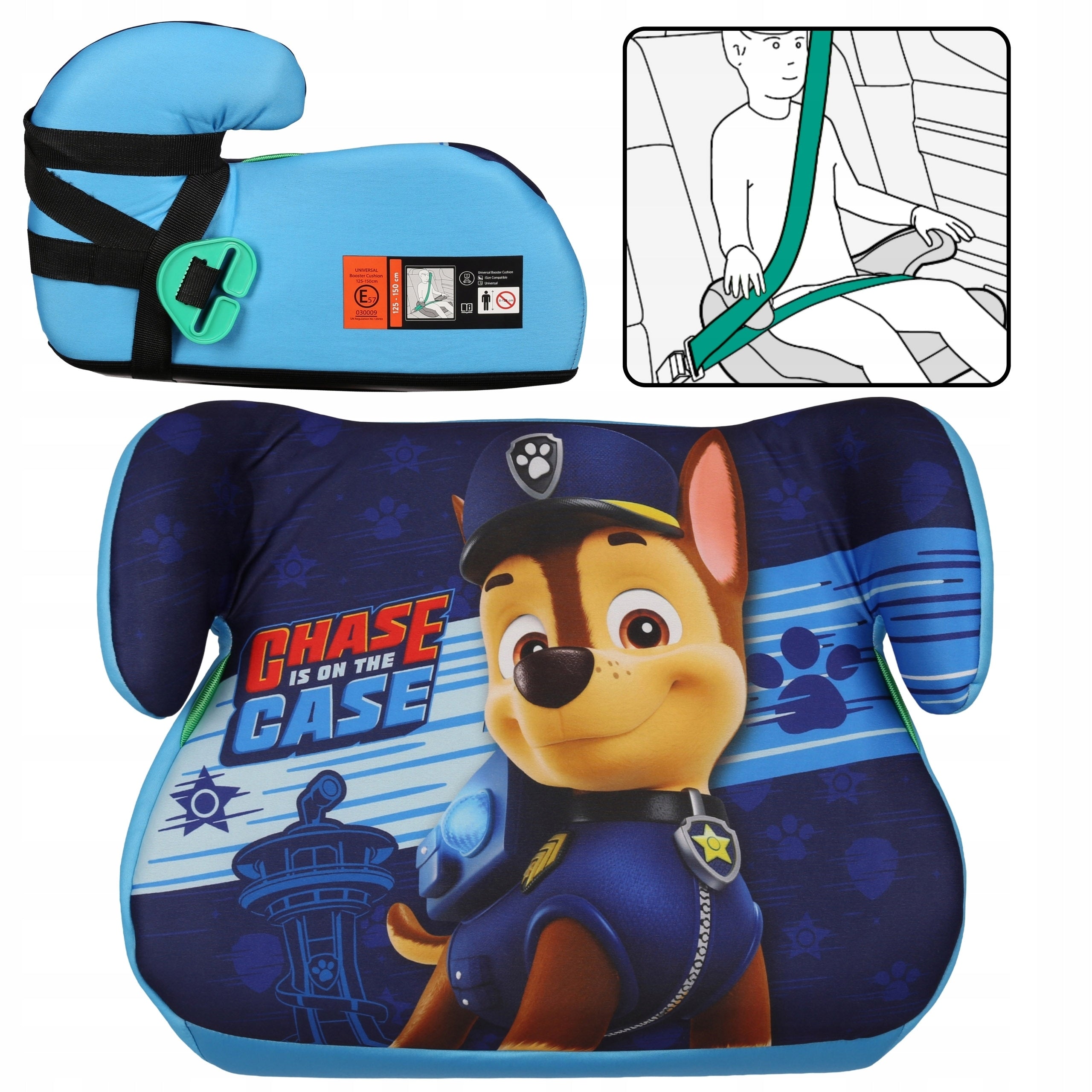 Paw Patrol CHASE Seat with BELT car seat stand 125-150cm
