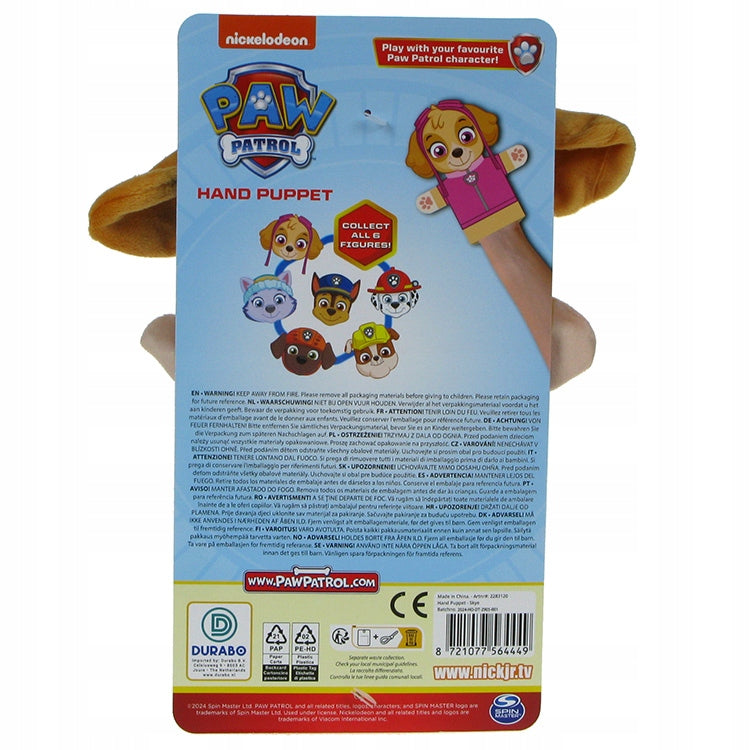 Paw Patrol - hand puppet: dog Skye 28cm (564449) Brand Durabo