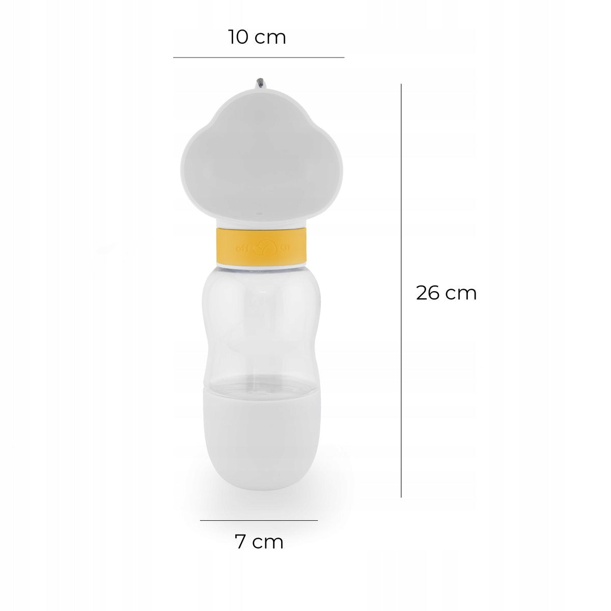 PawDuo Miloo Pets 2in1 Dog Tourist Bottle DRINKER CONTAINER 350+180ml Manufacturer code PawDuo butelka 2w1 - white (ML-AK07W)