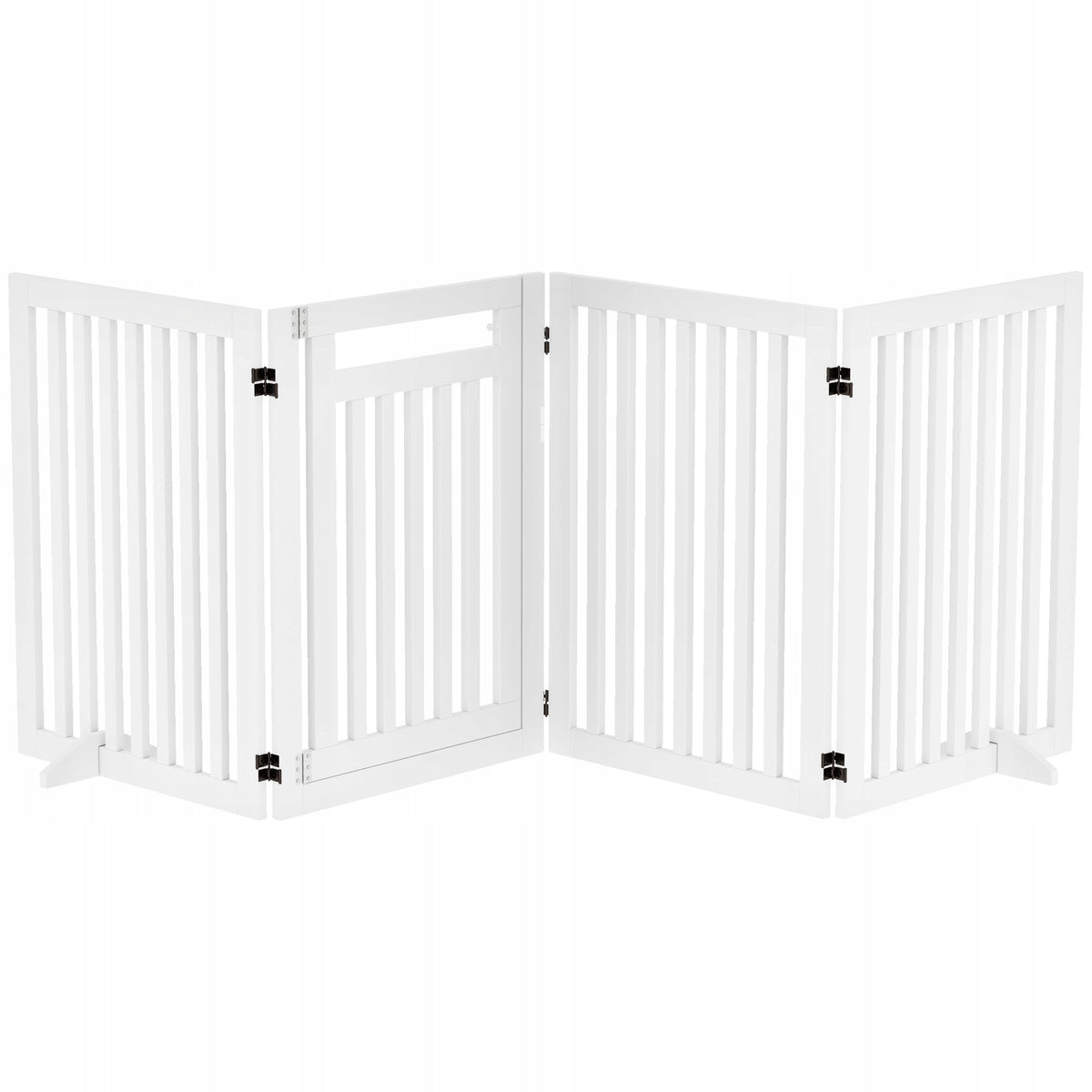 PawHut Dog Goal Fence, Folding, 81 cm, 4 Pieces, MDF, White