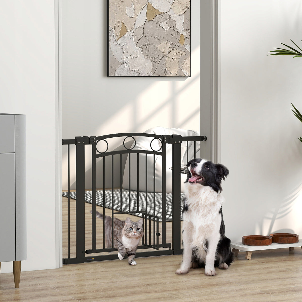 PawHut Safety gate, 76-104 cm stair gate, safety gate Packaging status original