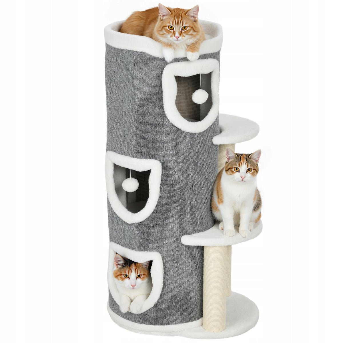 PawHut scratcher, high with PREMIUM cave - with plush Manufacturer code D30-941V00GY