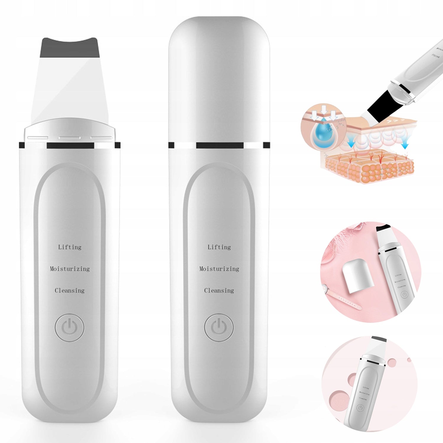 Peeling Cavitation Wireless 3in1 Lifting Moisturizing Cleansing Face 1.5W