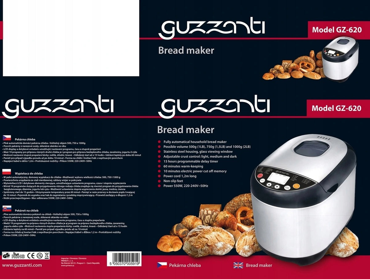 Pekárna chleba Guzzanti GZ 620 Brand Guzzanti