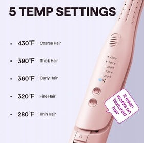 Pencil Straightener Thin 0.65" Wavytalk Cool Curl Pencil Vent 360 Pink Manufacturer code Airflow Curling Iron