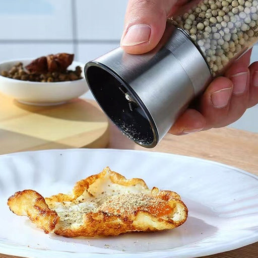 Pepper and Salt Grinder Spices Manual 2pcs LARGE Container Packaging status original
