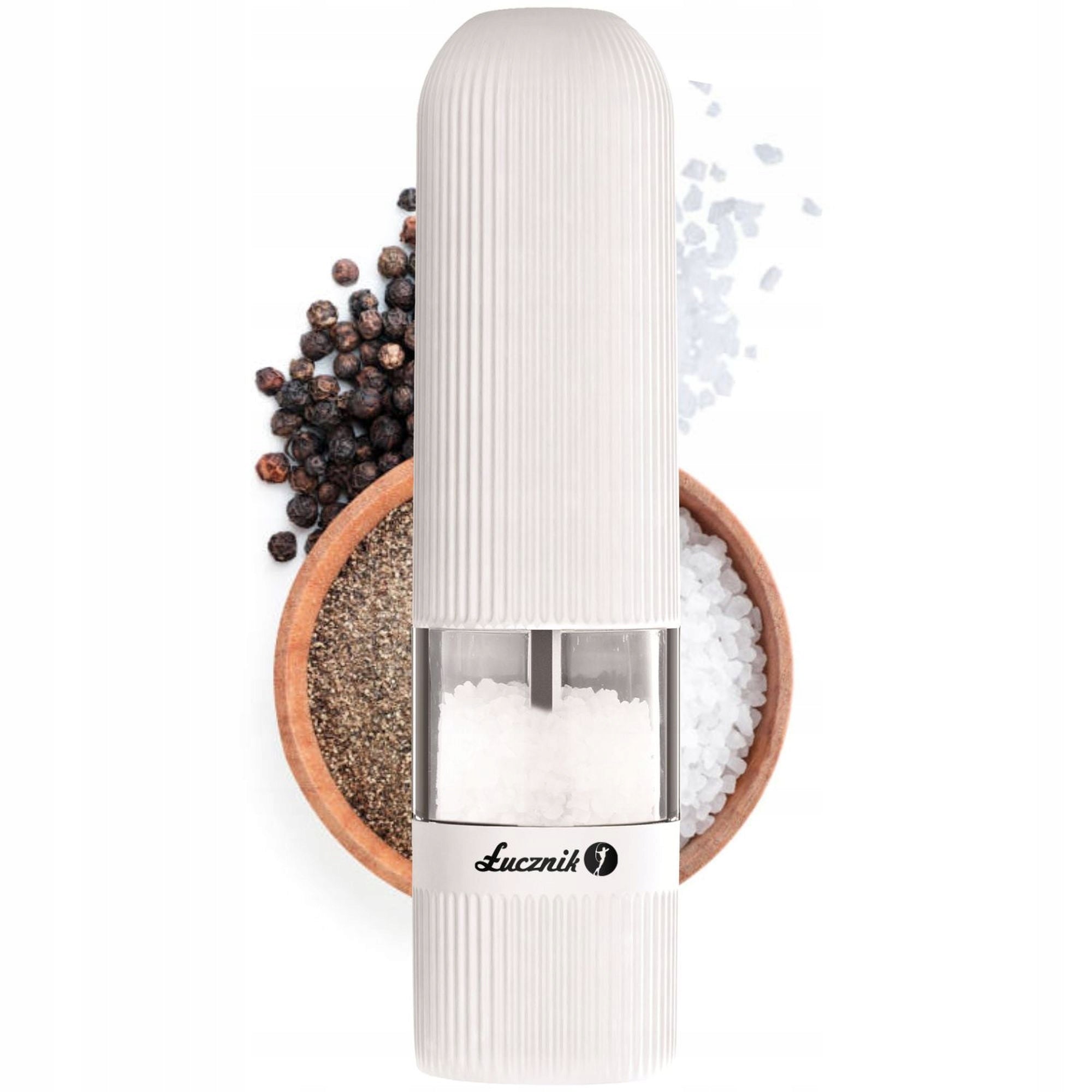 Pepper and Salt Grinder Łucznik PM-102 LED Lighting White