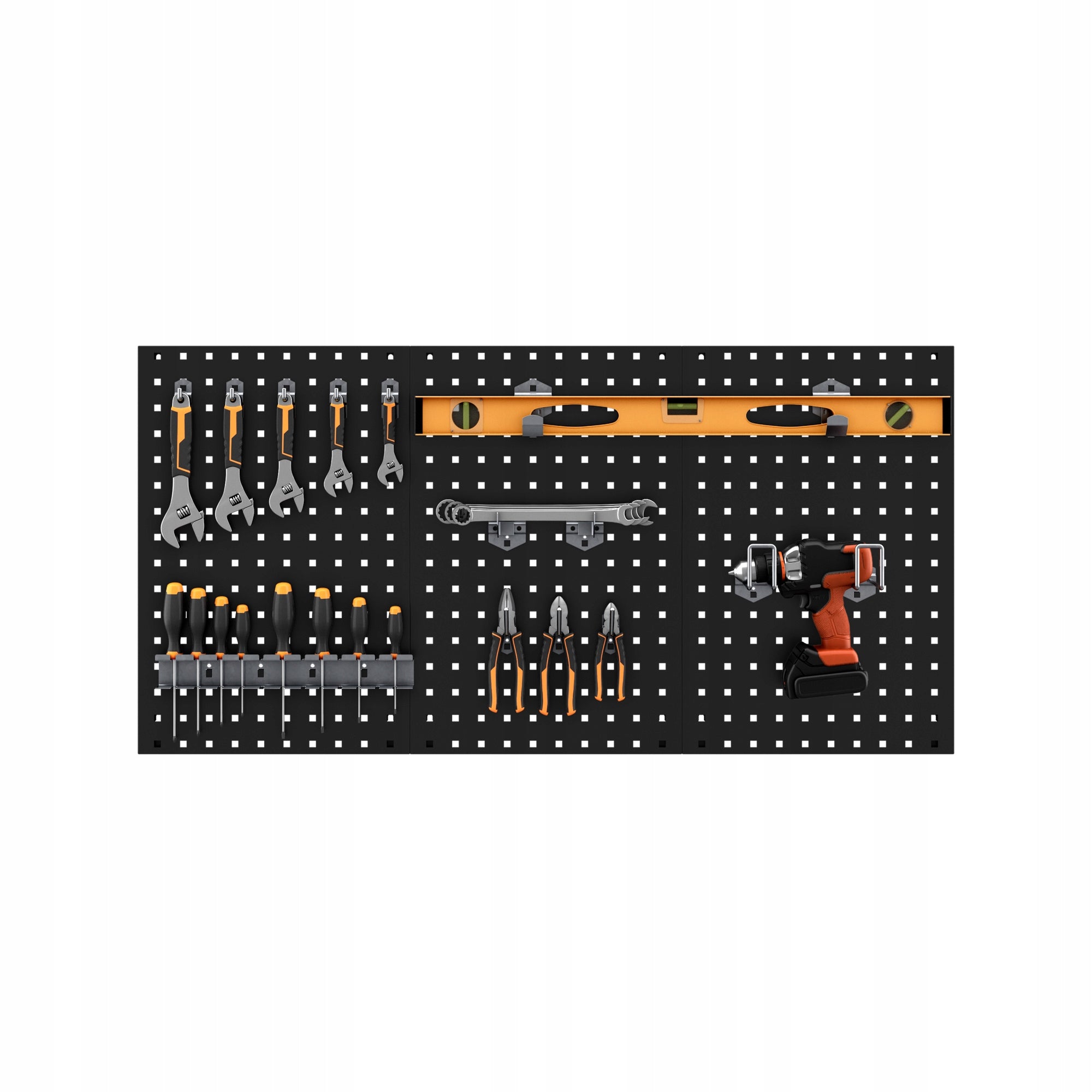 Perforated Tool Board 120x60 cm JAN NOWAK PAULA All Black: Black Kind backboard