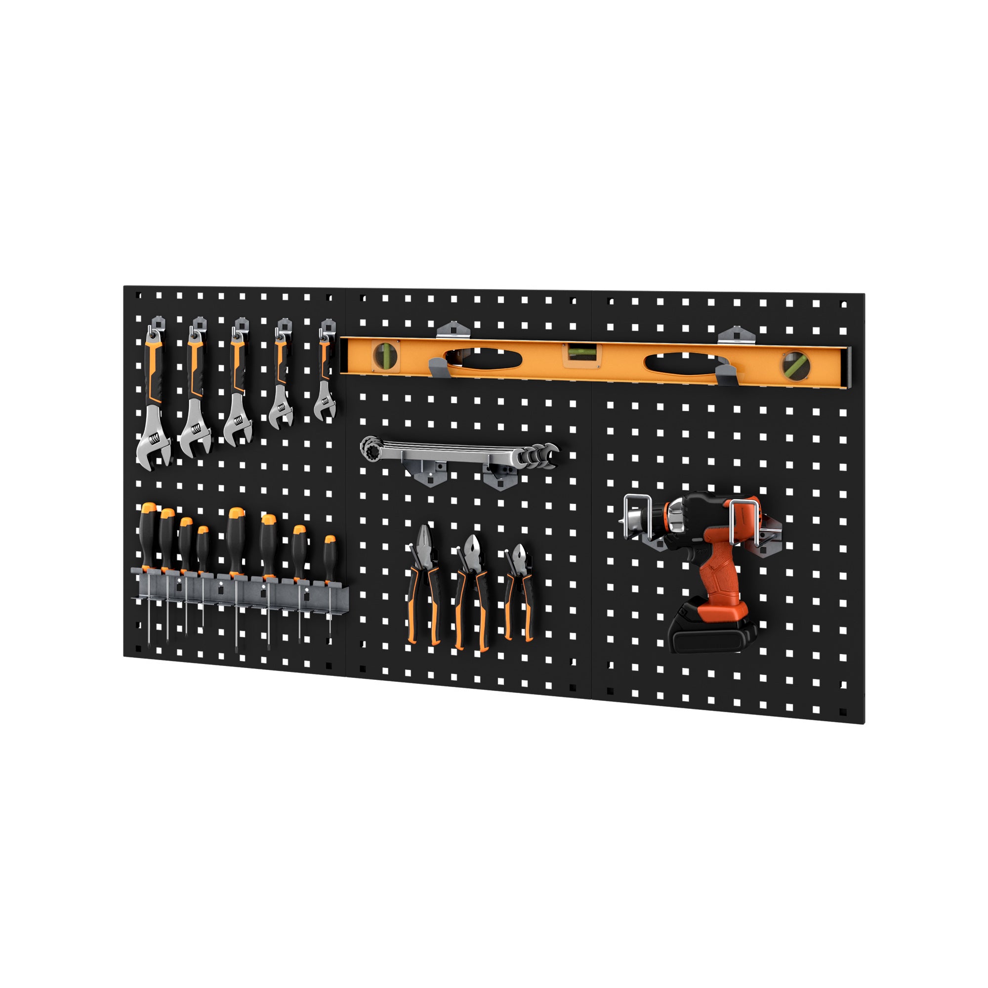 Perforated Tool Board 120x60 cm JAN NOWAK PAULA All Black: Black Product height 60 cm