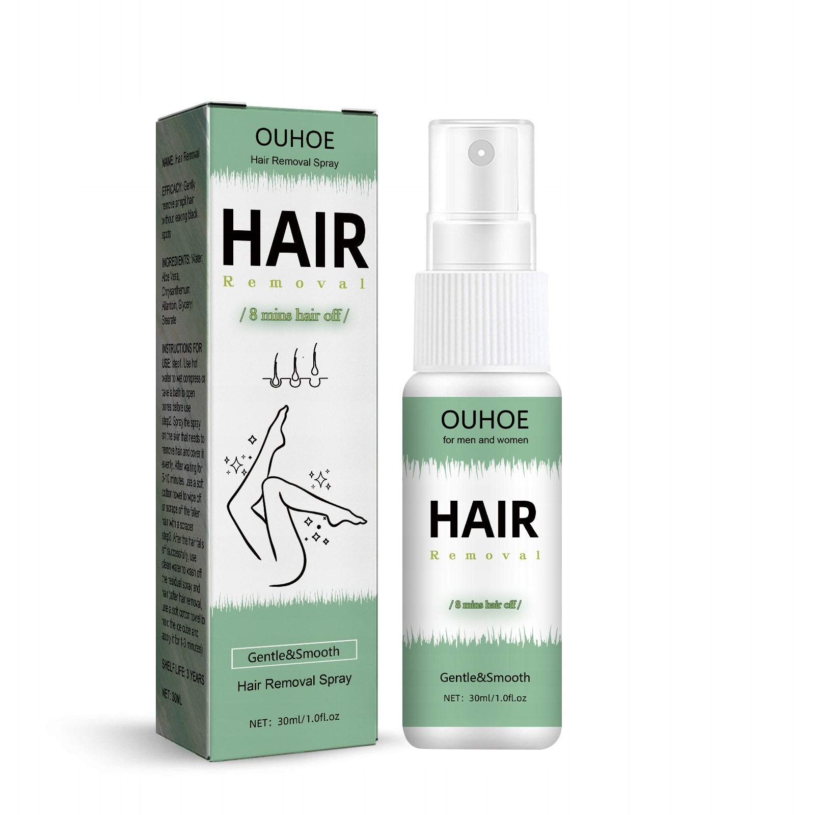 Permanent Hair Removal Spray 8minutes Hair Removal Spray