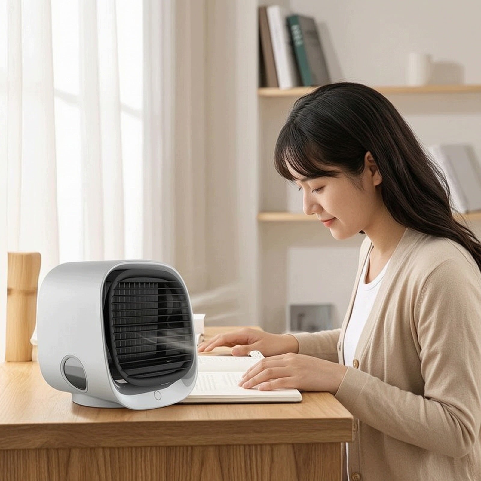 Personal Air Cooler Compact Desktop Mini Air Cooler Quiet for Desk, Office Brand no brand