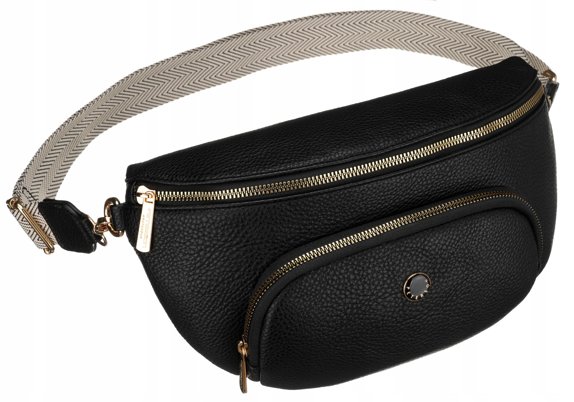 Peterson bum bag shoulder Bum Bag women's sachet 3520 BLACK black