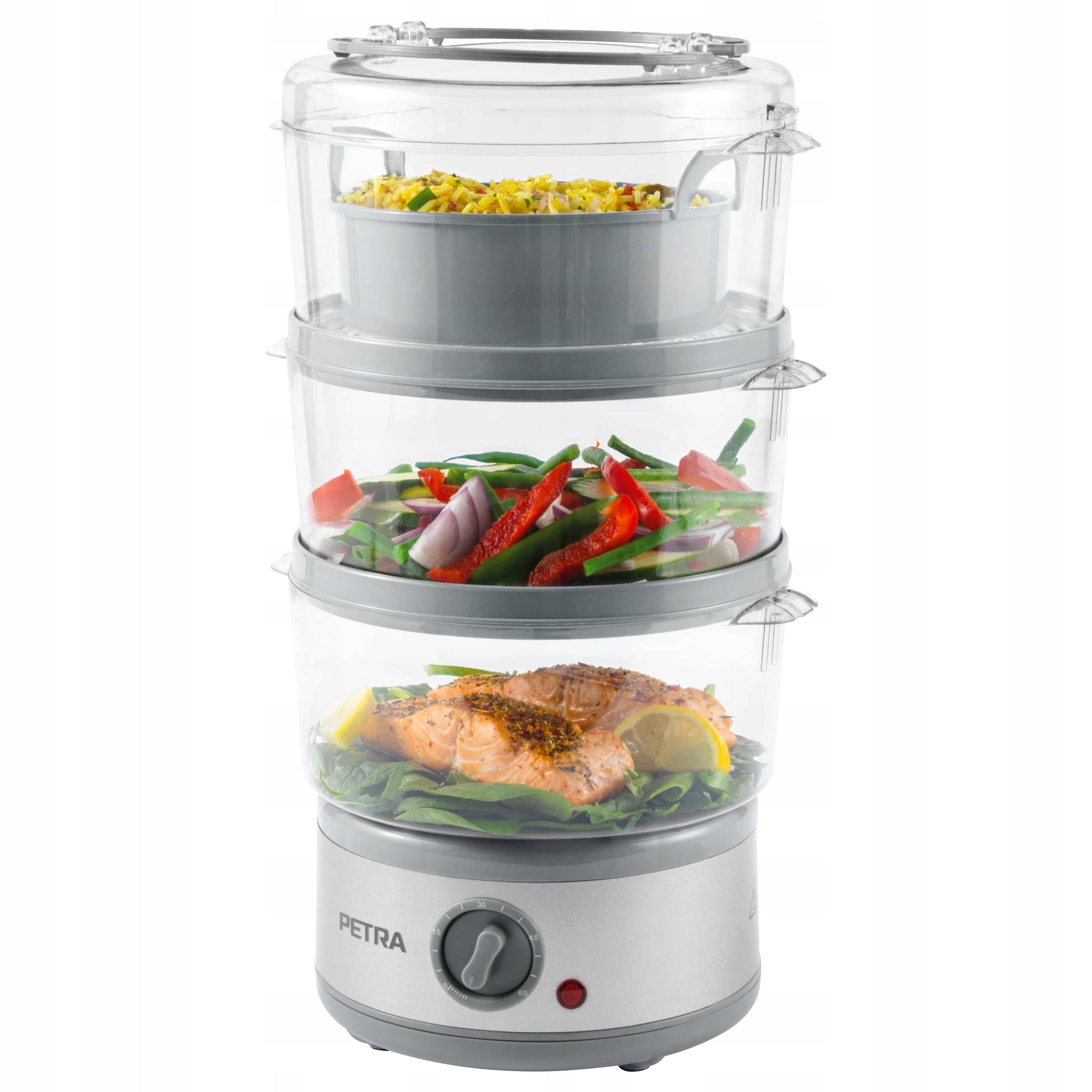 Petra PT2726ZV2HEVDE 3-level electric steamer 7,5l 500W timer