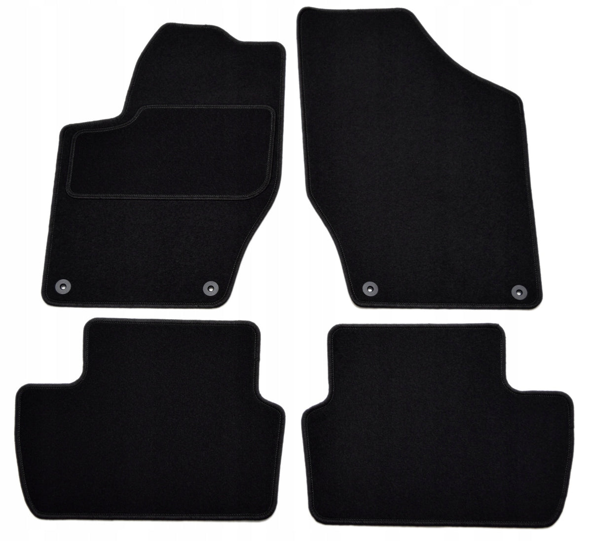 Peugeot 308/308sw 2007-2013r. Black velour rugs - Economy.