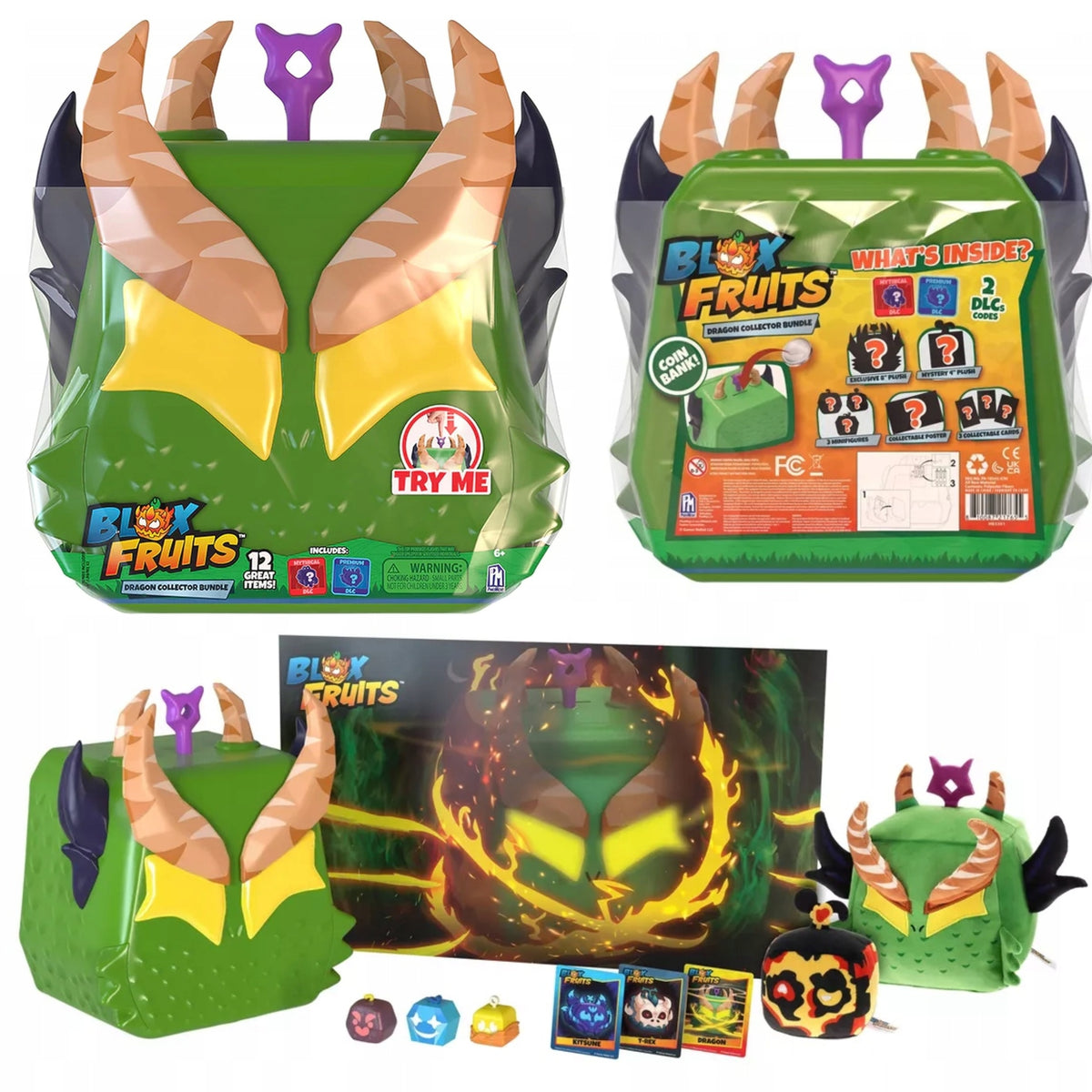 PhatMojo Blox Fruits Roblox Dragon Collector Bundle - 12 Items