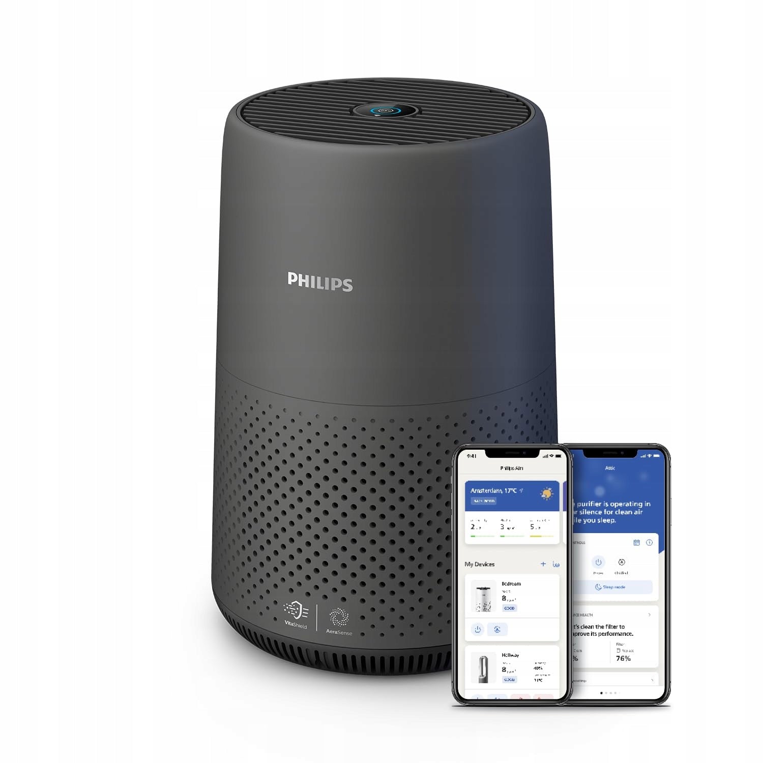 Philips Air Purifier 800i Series AC0850/11 Black WiFi