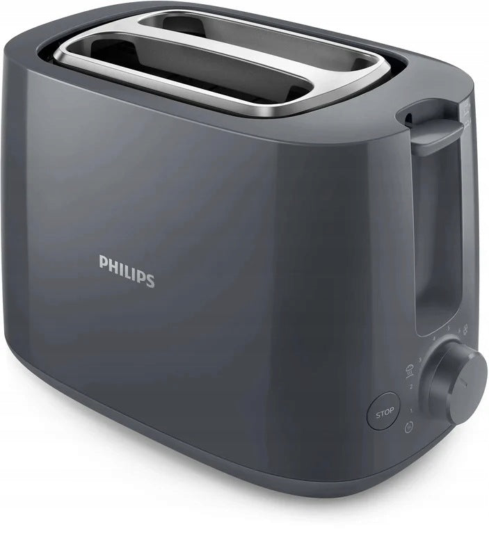 Philips Daily Collection HD2581/10 Toaster, 2 Slices, 900W, Grey