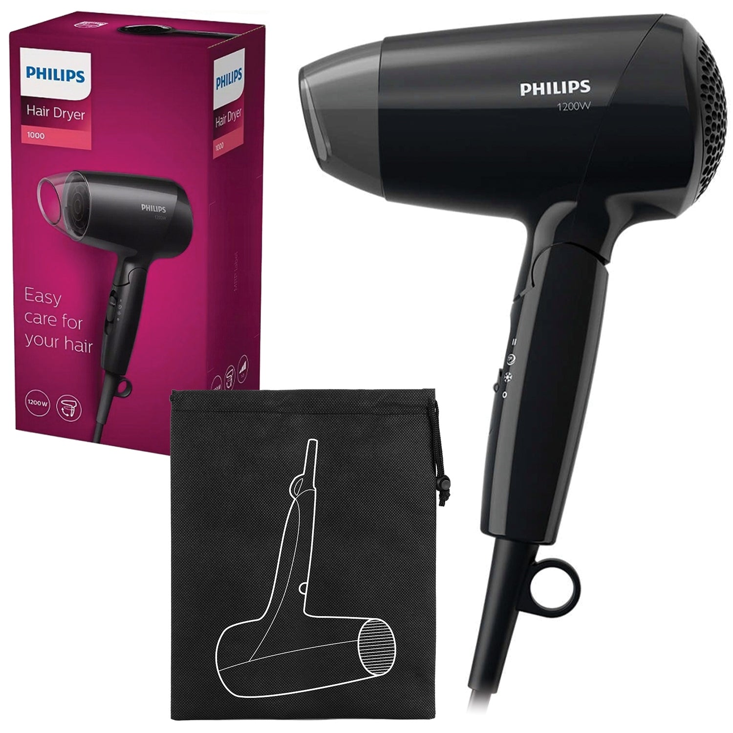 Philips Hair Dryer BHC010/10 1200 W Compact Lightweight and Ergonomic