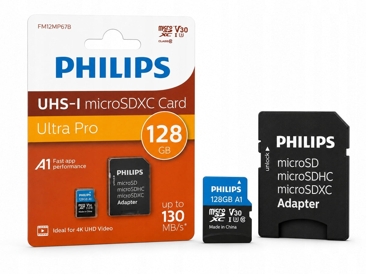 Philips MicroSDXC Card 128GB Class 10 UHS-I U1 incl. adapter Manufacturer Philips