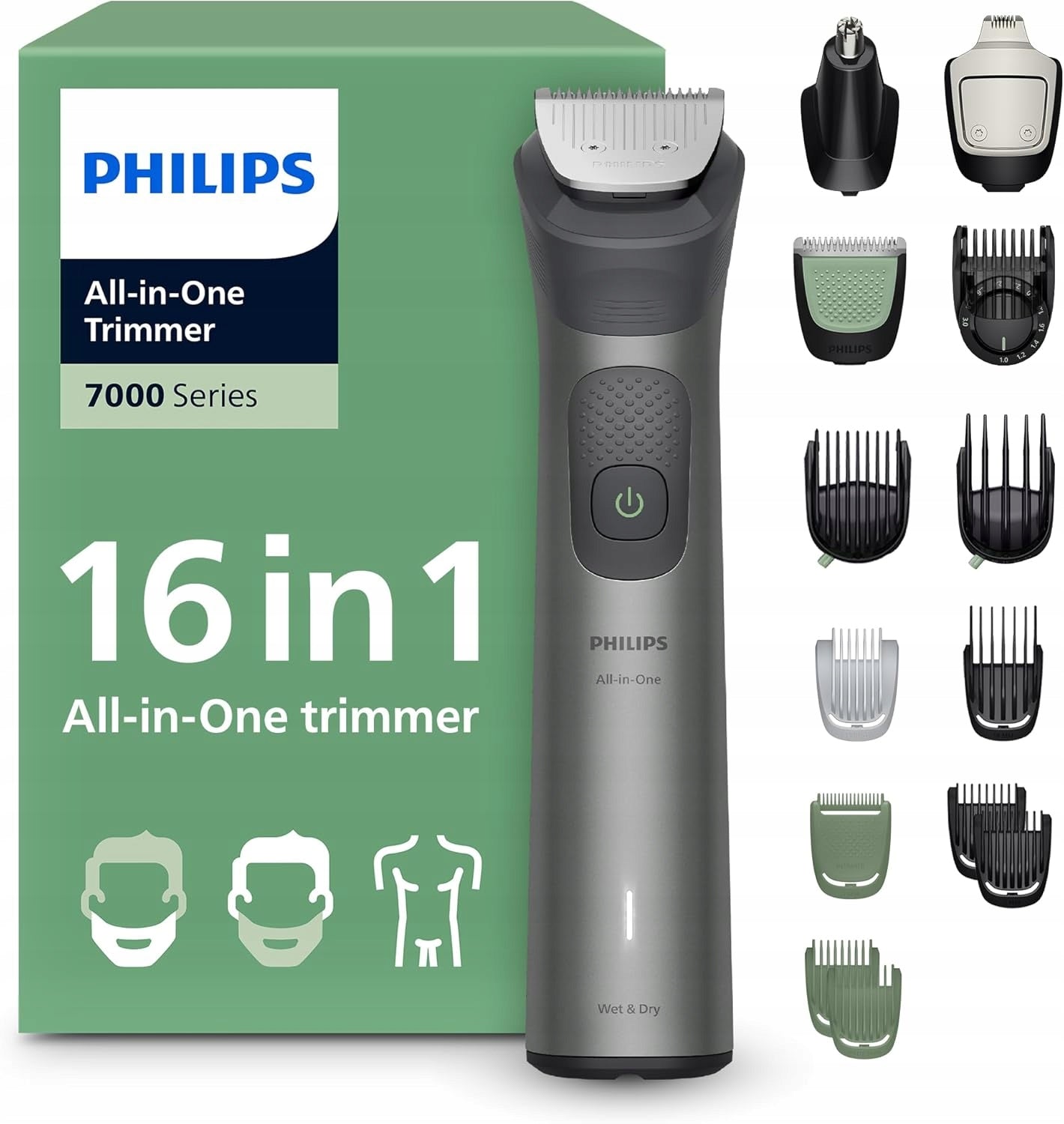 Philips Multigroom All-in-One Trimmer Series 7000 16-Piece