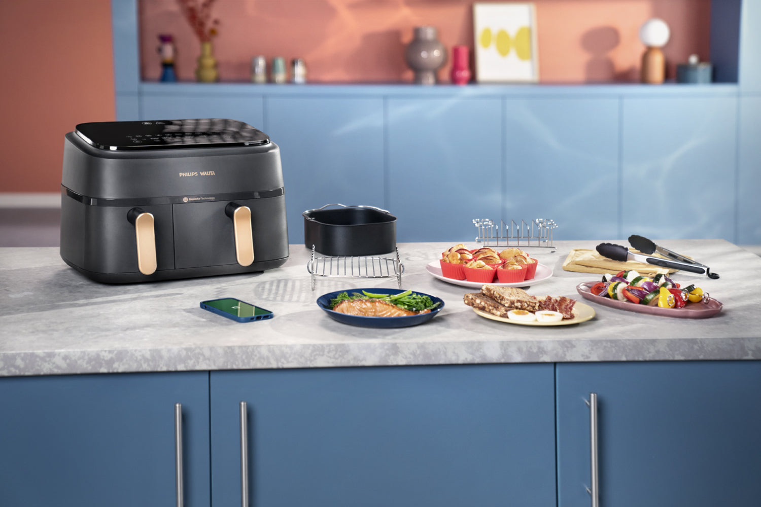 Philips NA352/00 Non-fat airfryer oven airfryer 2750W 9l Manufacturer code Piekarnik Airfryer PHILIPS Ovi Dual Basket
