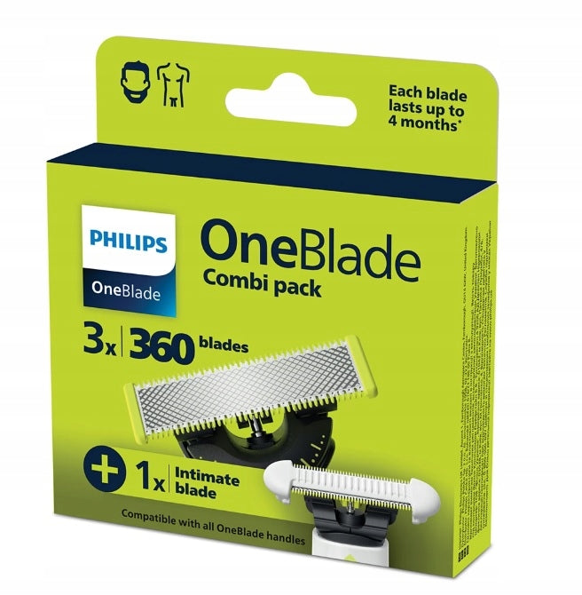 Philips OneBlade BLADES 3x 360 + 1x INTIMATE QP949/50 blade FOR QP SHAVER Packaging status original