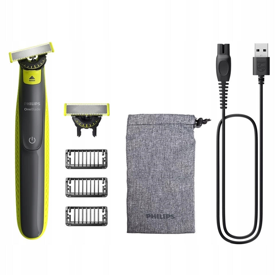 Philips OneBlade Shaver with Blade 360 Case 3 Beard Caps QP2724/31