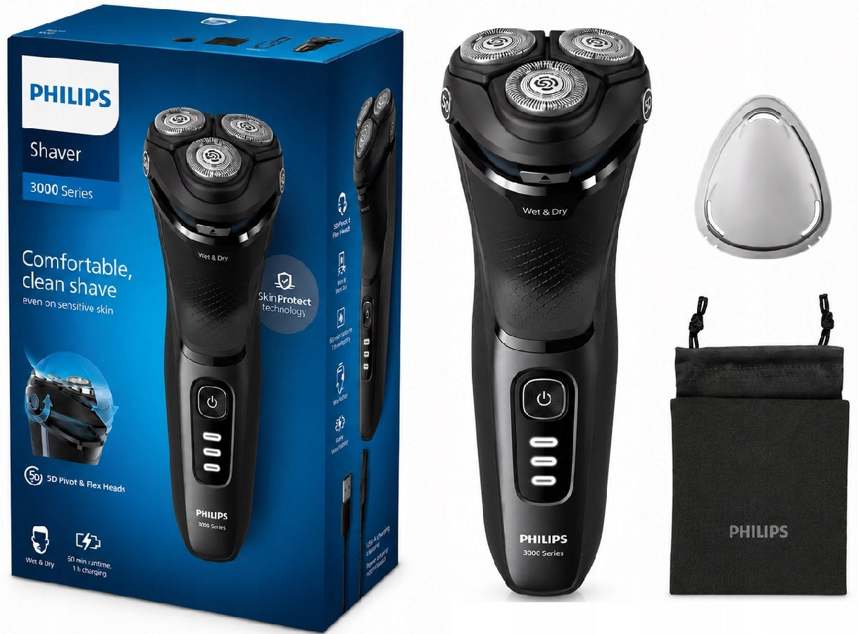 Philips S3244/12 Shaver, Cordless, Wet & Dry Shaving, Black