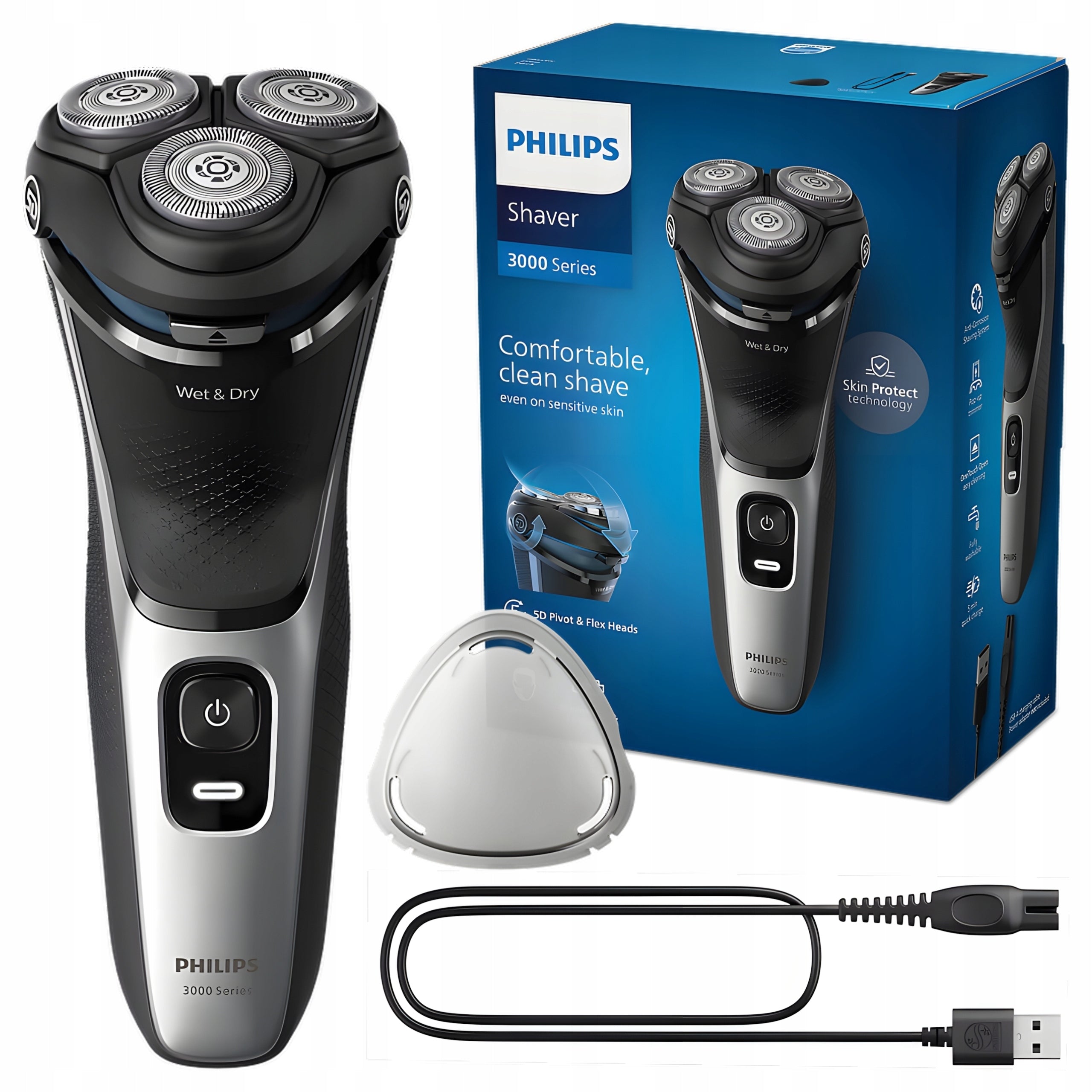Philips Series 3000 S3144/00 Shaver - Waterproof Wet and Dry