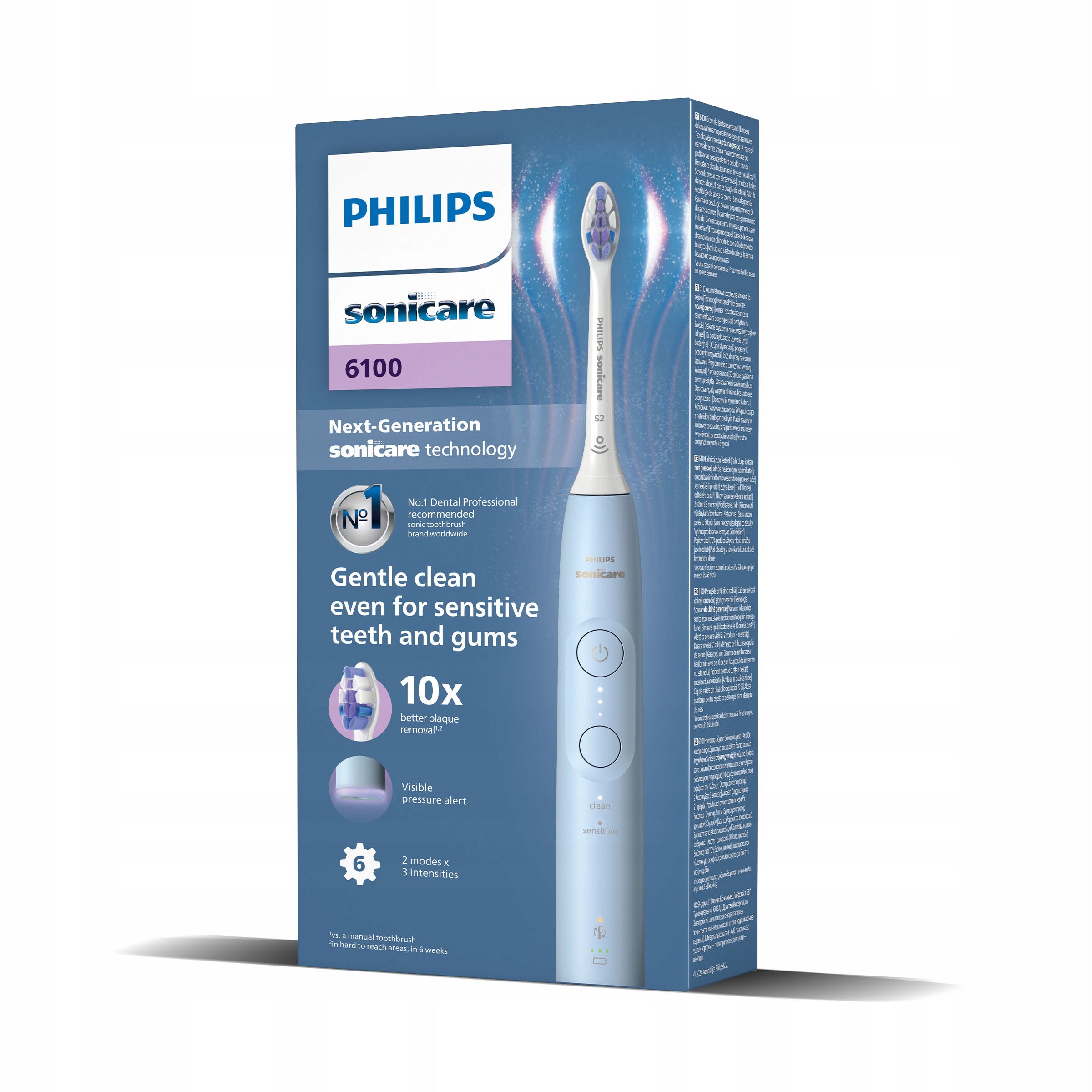 Philips Sonicare 6100 sonic toothbrush blue HX7406/01 Dominant color blue