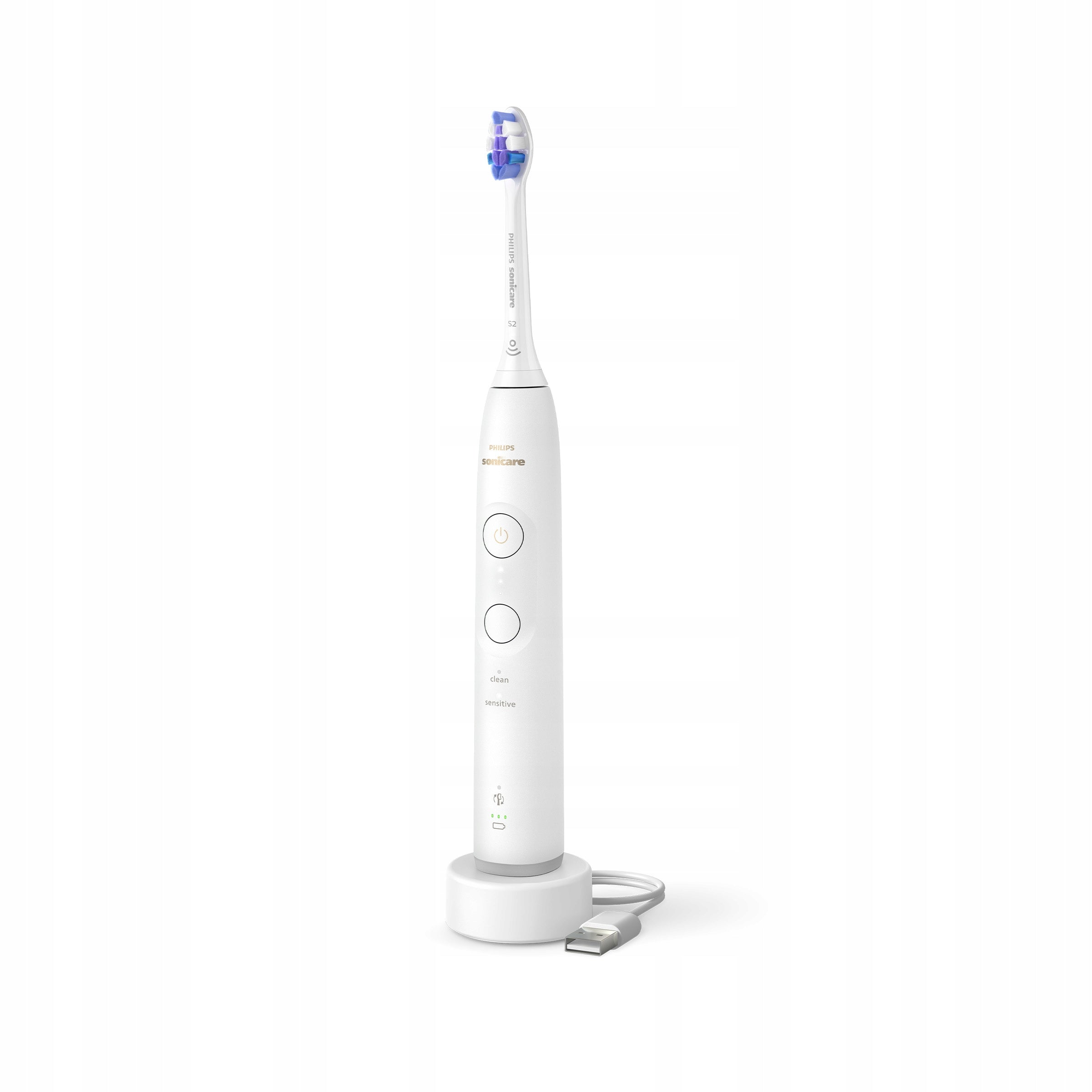 Philips Sonicare 6100 sonic toothbrush white HX7400/01 Dominant color white