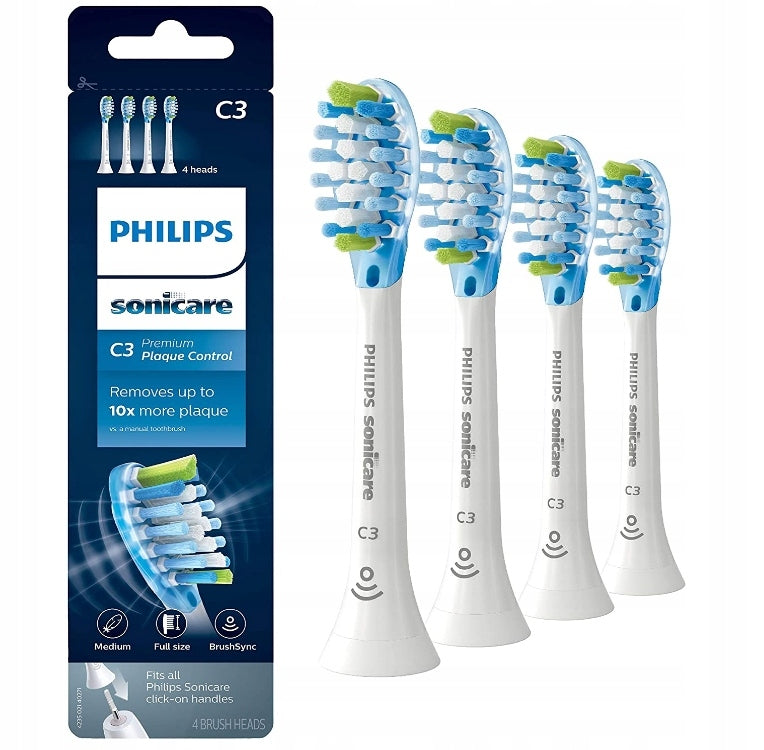 Philips Sonicare C3 Premium Plaque Control Toothbrush Tips 4 Pieces