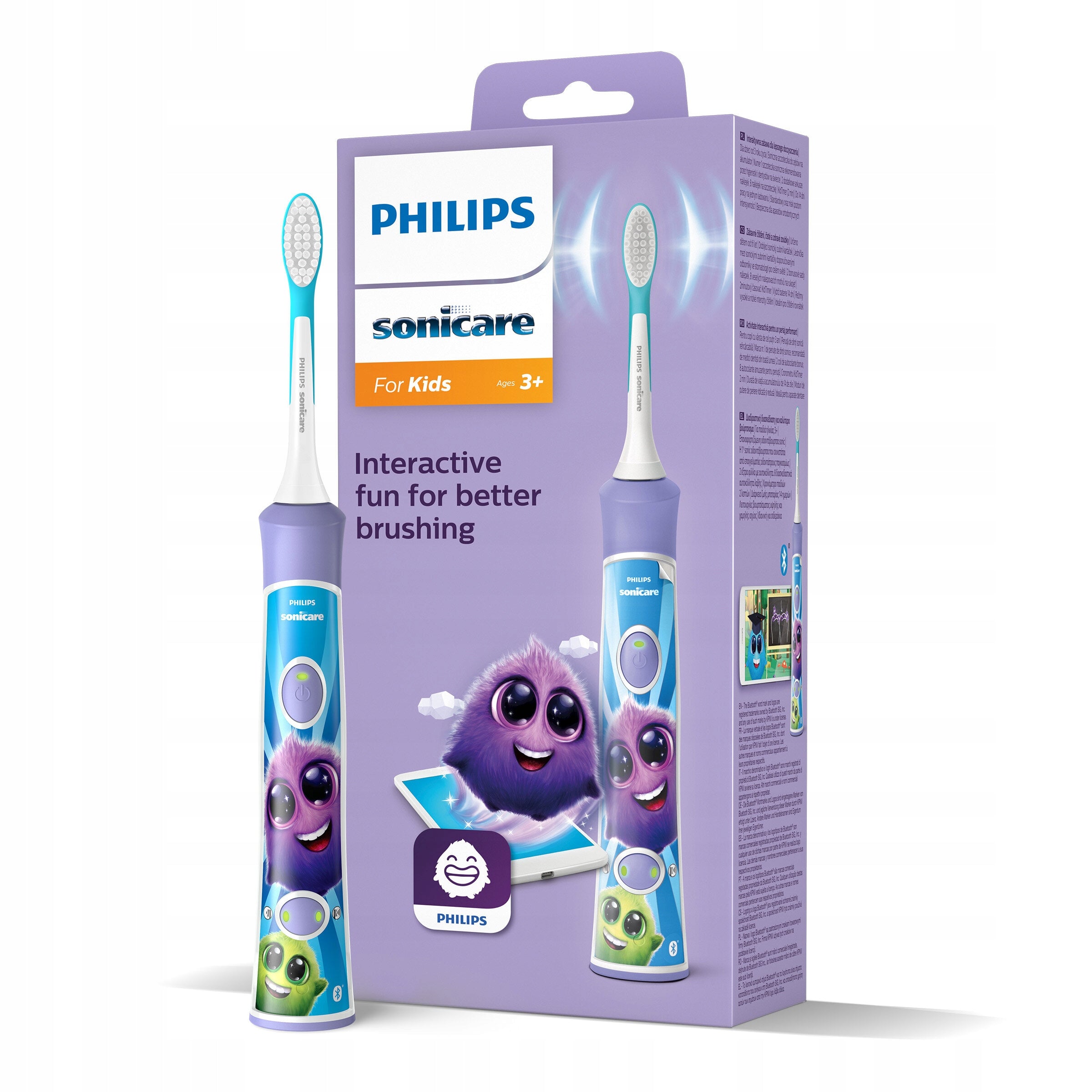 Philips Sonicare Kids pre deti fialová HX6322/12 + hračka Sparkly