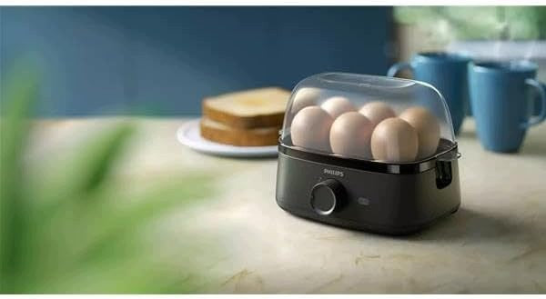 Philips Urządzenie do Gotowania Jajek 6 jaj, 400 W, czarny Dominant color black