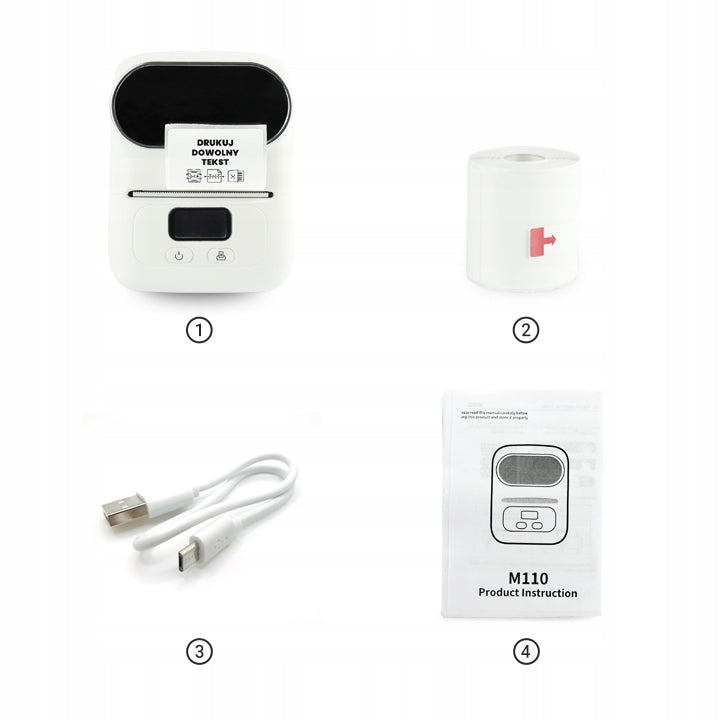 Phomemo M110 mini thermal printer self adhesive labels BT stickers Packaging status original