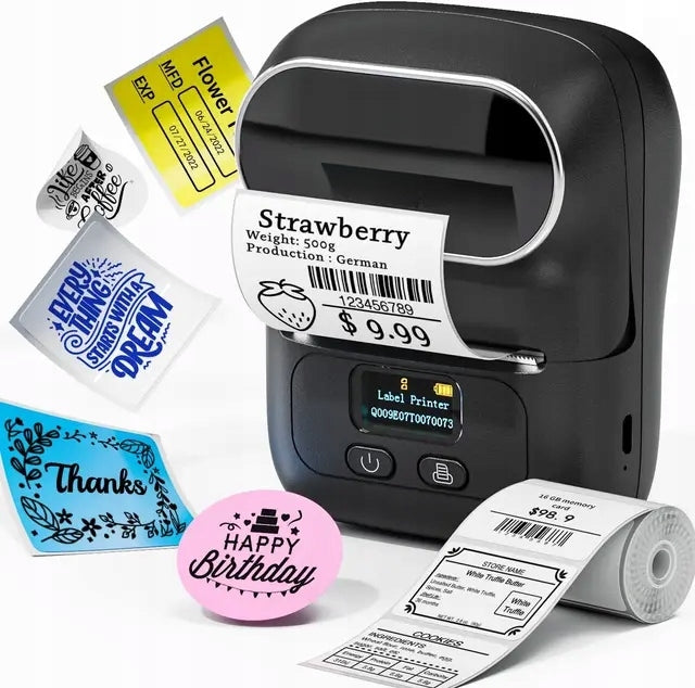 Phomemo M110 mini thermal printer self-adhesive sticker labels BLACK