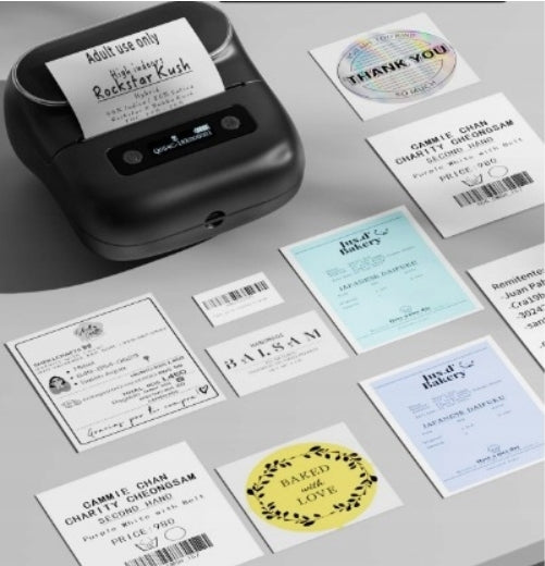 Phomemo M220 mini thermal printer self-adhesive sticker labels 80mm Manufacturer code Phomemo M220 drukarka czarna