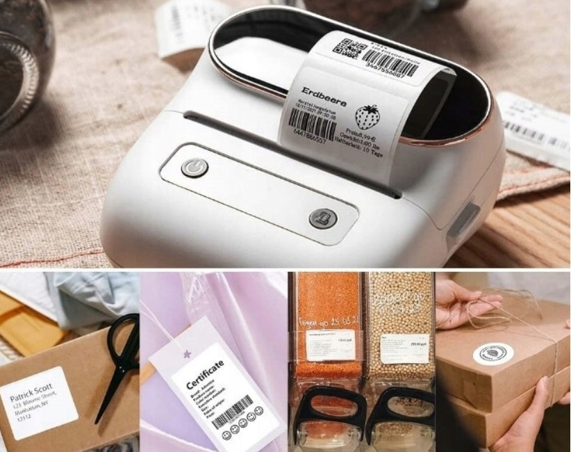 Phomemo M220 mini thermal printer self-adhesive sticker labels 80mm Packaging status original